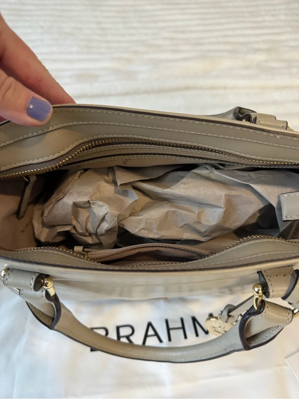 Brahmin structured leather